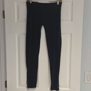 Belldini Black Leggings with Zipper Detail